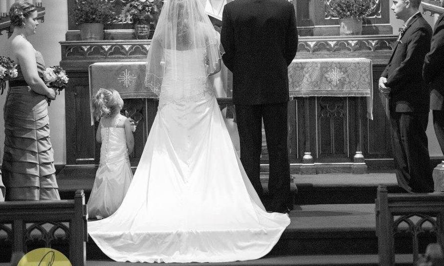 Flower girl dress to match the brides